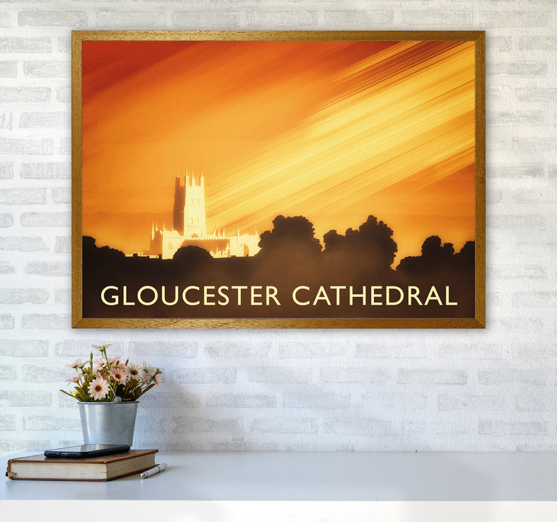 Gloucester Cathedral Travel Art Print by Richard O'Neill A1 Print Only