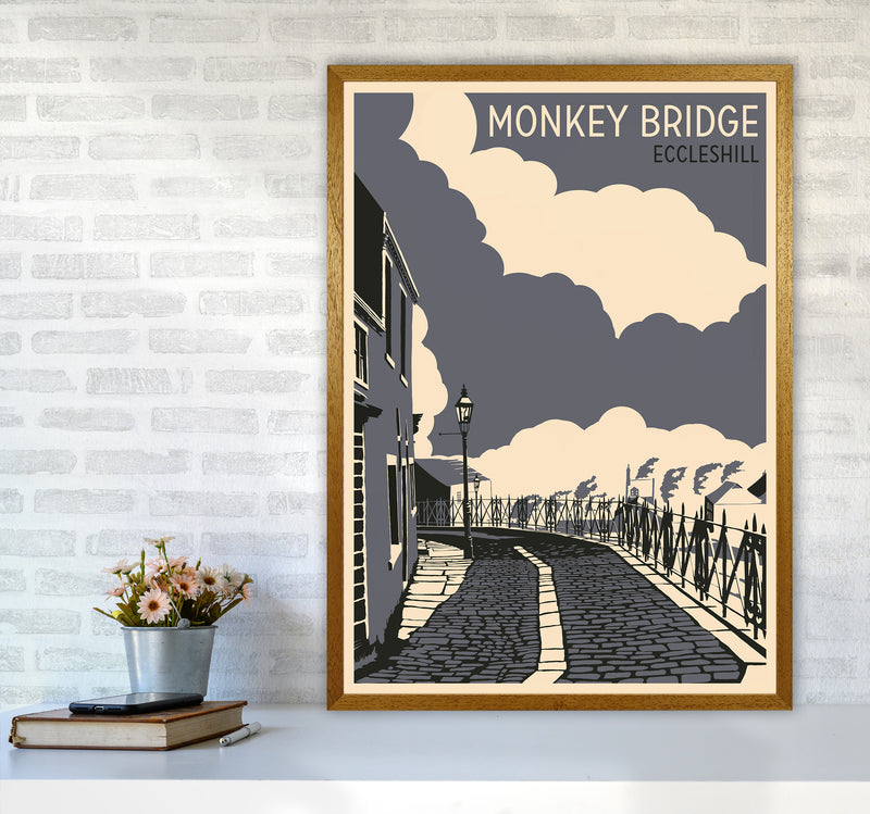 Monkey Bridge, Eccleshill Travel Art Print by Richard O'Neill A1 Print Only