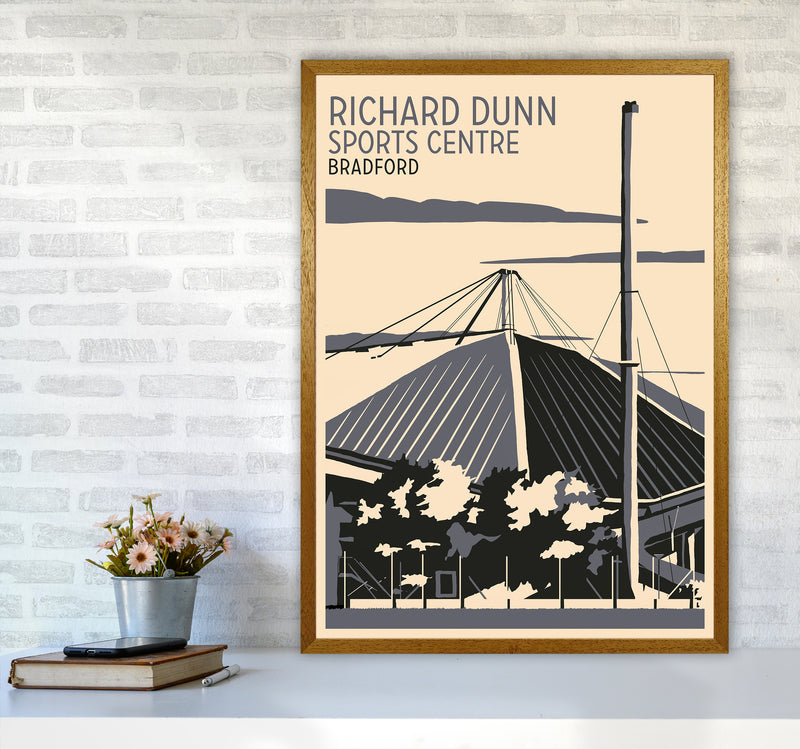 Richard Dunn Sports Centre, Bradford Travel Art Print by Richard O'Neill A1 Print Only