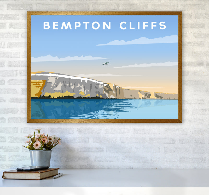 Bempton Cliffs Travel Art Print by Richard O'Neill A1 Print Only