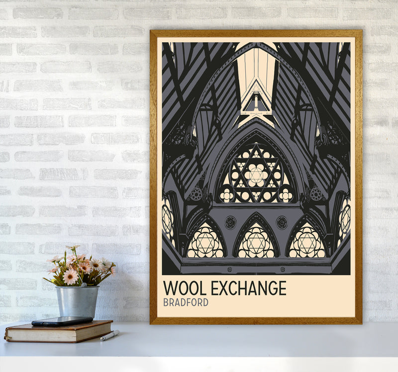 Wool Exchange, Bradford Travel Art Print by Richard O'Neill A1 Print Only