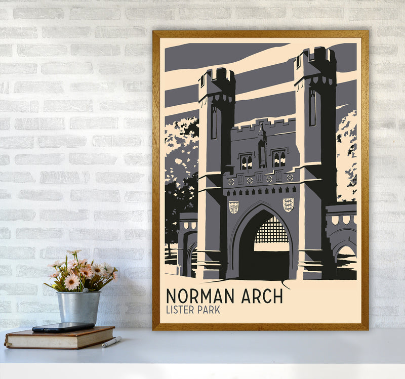 Norman Arch, Lister Park Travel Art Print by Richard O'Neill A1 Print Only