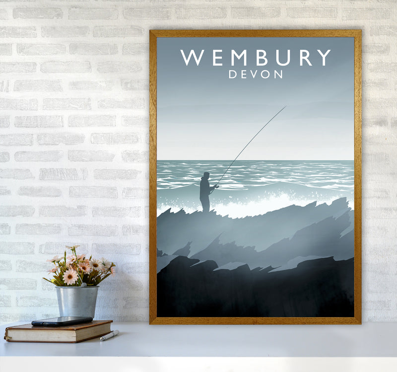 Wembury portrait Travel Art Print by Richard O'Neill A1 Print Only