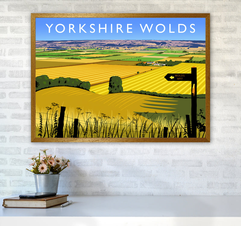 Yorkshire Wolds Travel Art Print by Richard O'Neill A1 Print Only