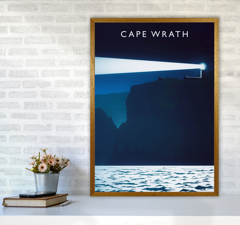 Cape Wrath portrait Travel Art Print by Richard O'Neill A1 Print Only