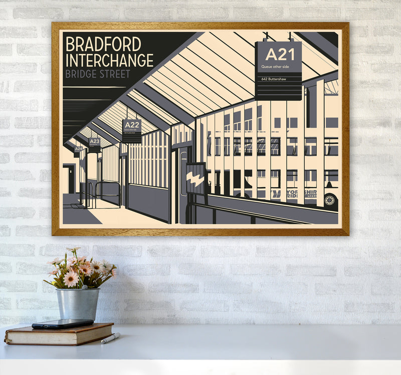 Bradford Interchange, Bridge Street Travel Art Print by Richard O'Neill A1 Print Only