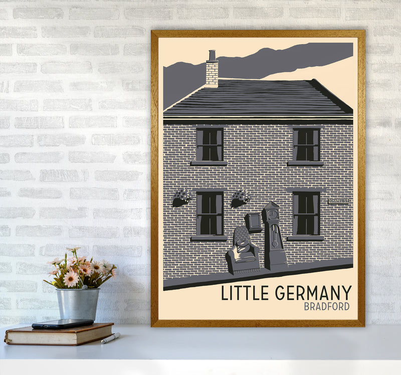 Little Germany, Bradford Travel Art Print by Richard O'Neill A1 Print Only
