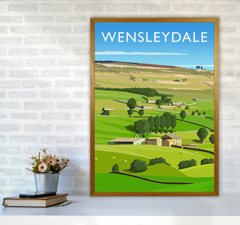 Wensleydale 3 portrait Travel Art Print by Richard O'Neill A1 Print Only