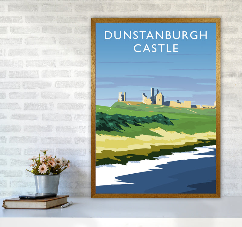 Dunstanburgh Castle portrait Travel Art Print by Richard O'Neill A1 Print Only