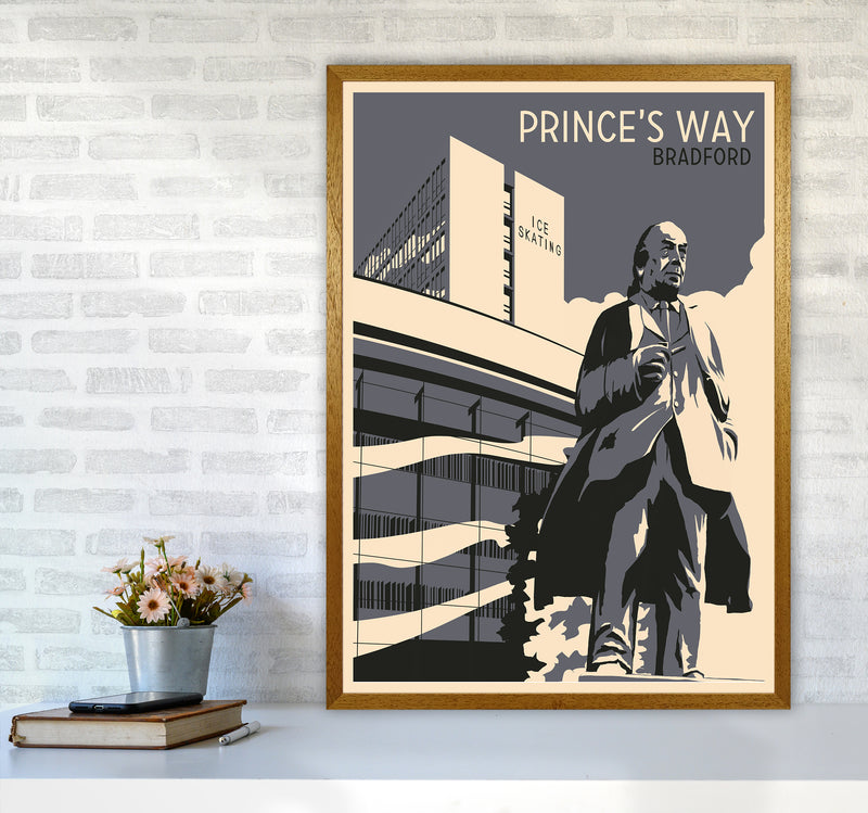 Prince's Way, Bradford Travel Art Print by Richard O'Neill A1 Print Only