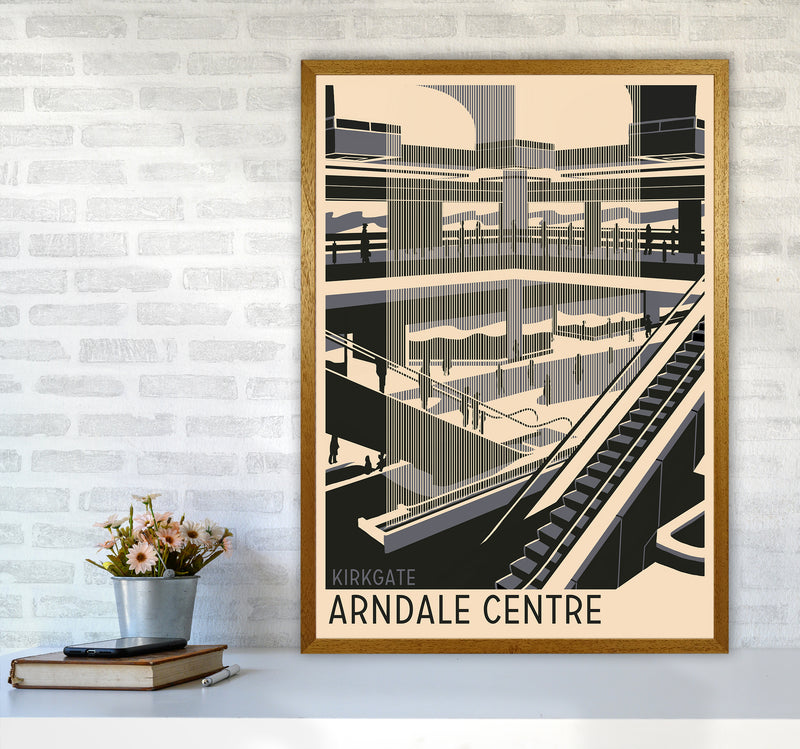 Kirkgate Arndale Centre Travel Art Print by Richard O'Neill A1 Print Only