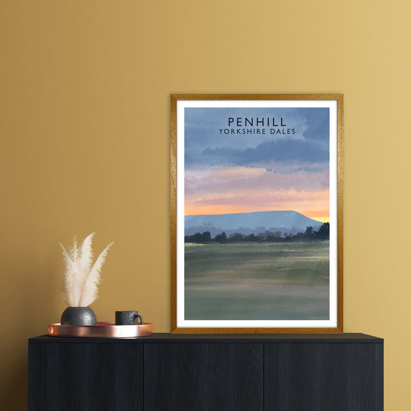 Penhill 3 Portrait Travel Art Print by Richard O'Neill A1 Print Only