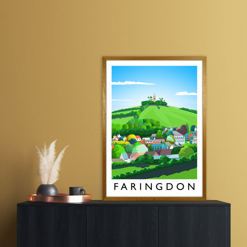 Faringdon Portrait Travel Art Print by Richard O'Neill A1 Print Only