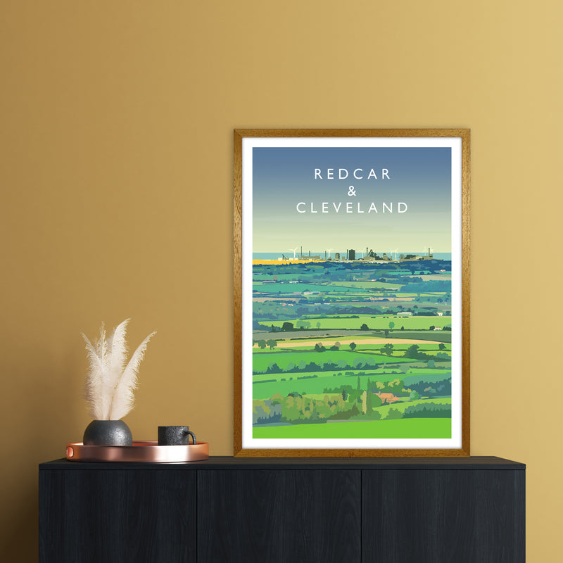 Redcar & Cleveland Travel Art Print by Richard O'Neill A1 Print Only