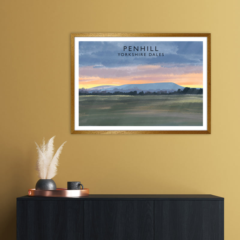 Penhill 3 Travel Art Print by Richard O'Neill A1 Print Only