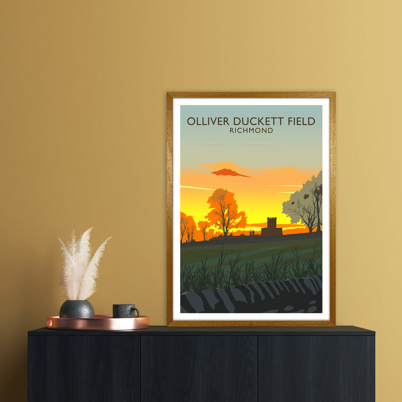 Olliver Duckett Field Portrait Travel Art Print by Richard O'Neill A1 Print Only