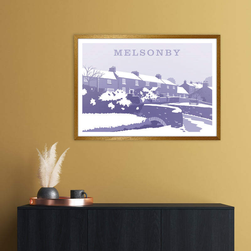 Melsonby (Snow) Travel Art Print by Richard O'Neill A1 Print Only