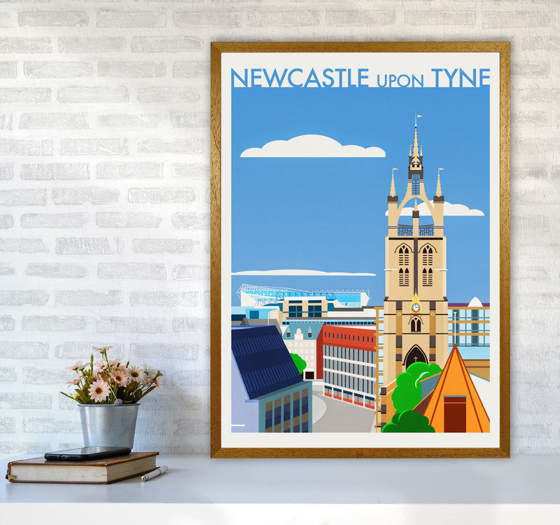 Newcastle upon Tyne 2 (Day) Travel Art Print by Richard O'Neill A1 Print Only
