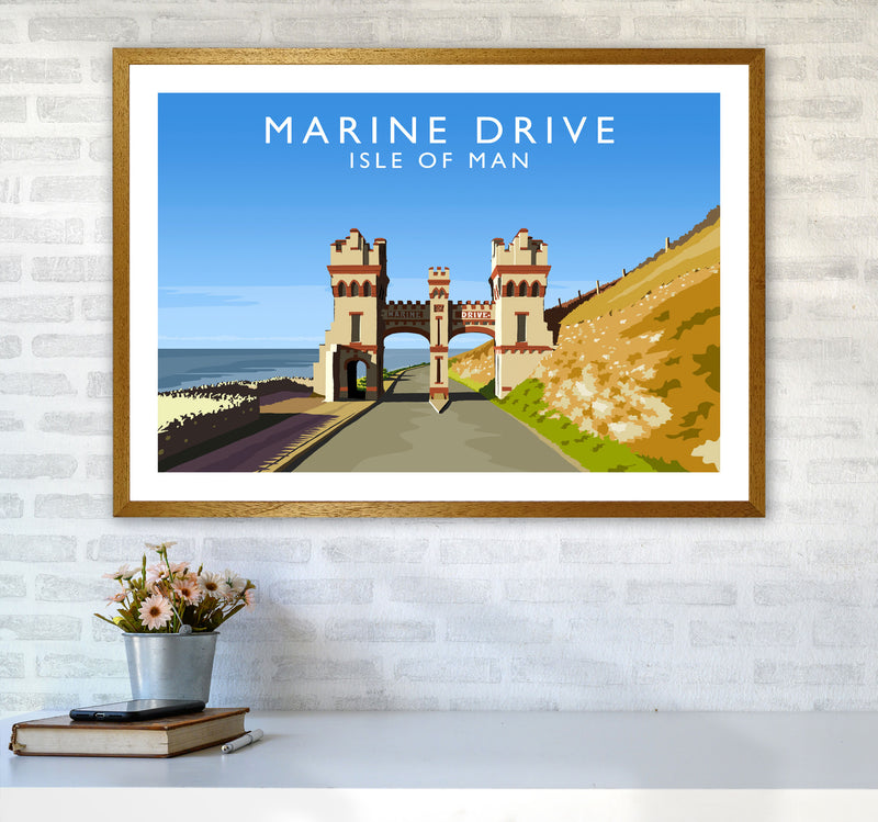 Marine Drive Travel Art Print by Richard O'Neill A1 Print Only