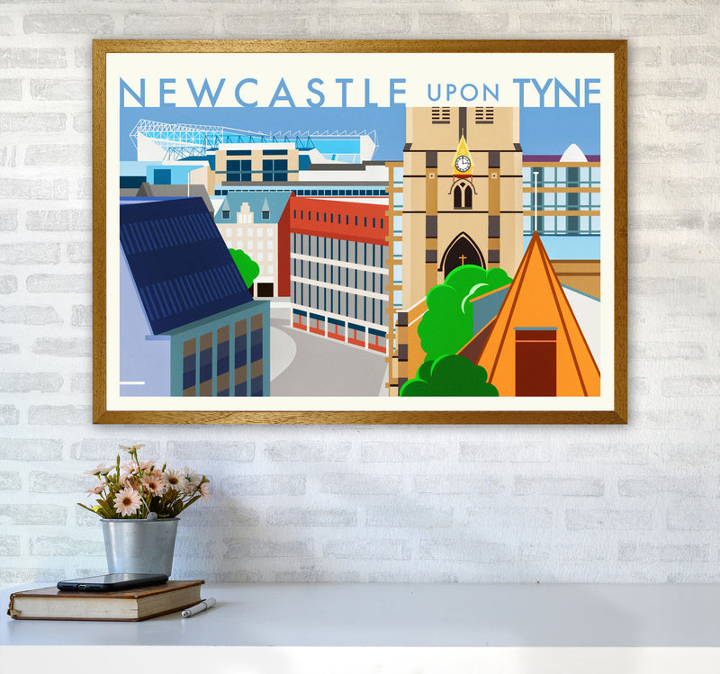 Newcastle upon Tyne 2 (Day) landscape Travel Art Print by Richard O'Neill A1 Print Only