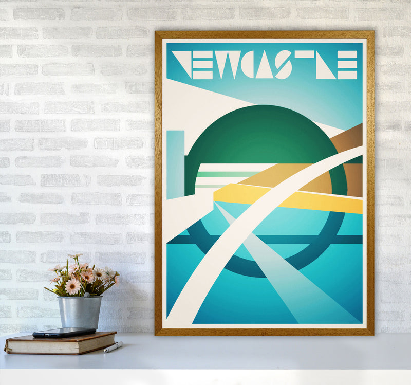 Newcastle 2 Travel Art Print by Richard O'Neill A1 Print Only
