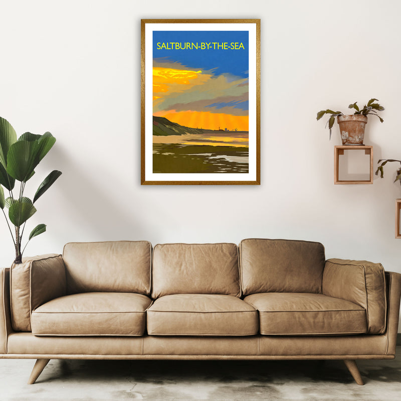 Saltburn-By-The-Sea 4 Portrait Travel Art Print by Richard O'Neill A1 Print Only