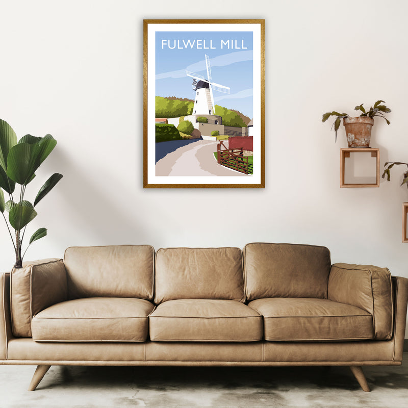 Fulwell Mill Travel Art Print by Richard O'Neill A1 Print Only