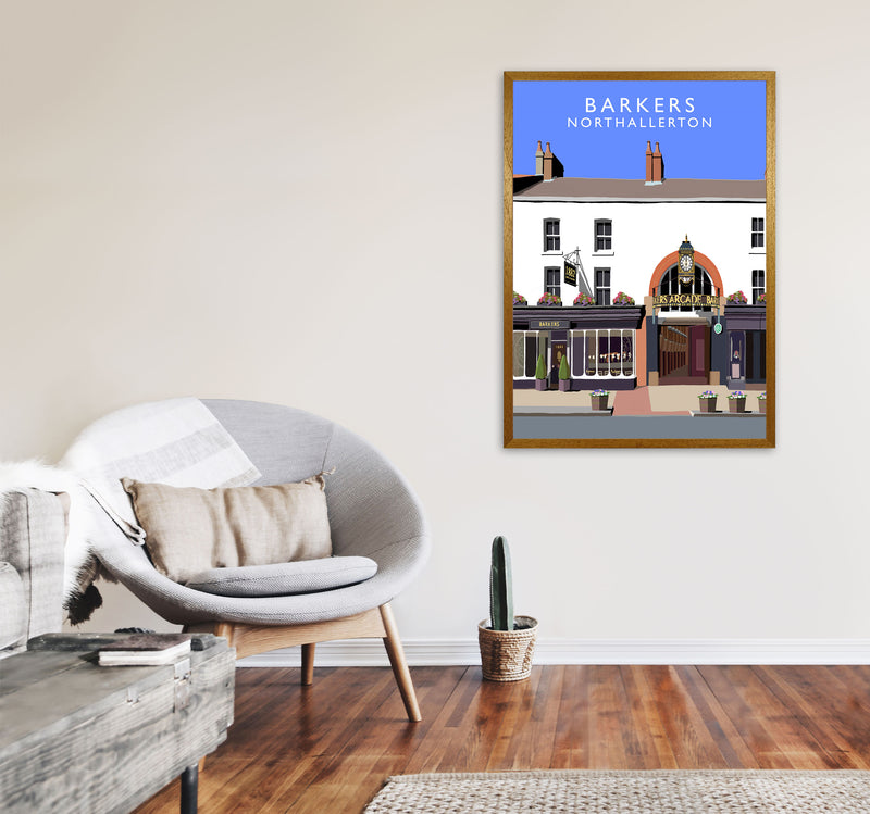 Barkers Northallerton Framed Digital Art Print by Richard O'Neill A1 Print Only