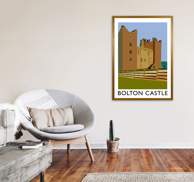 Bolton Castle Framed Digital Art Print by Richard O'Neill A1 Print Only