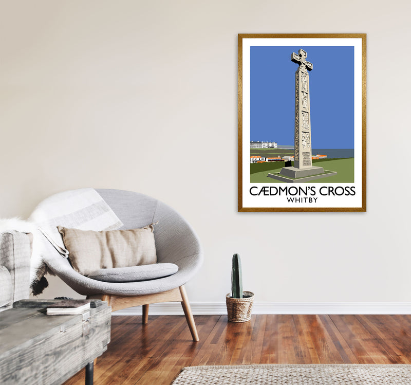 Caedmon's Cross Whitby Framed Digital Art Print by Richard O'Neill A1 Print Only