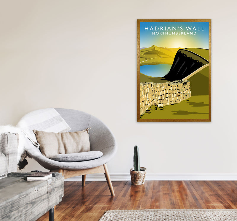 Hadrian's Wall Northumberland Framed Art Print by Richard O'Neill A1 Print Only