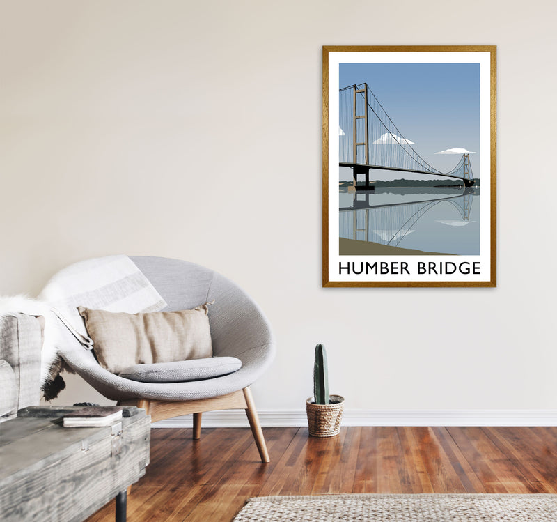 Humber Bridge Framed Digital Art Print by Richard O'Neill A1 Print Only