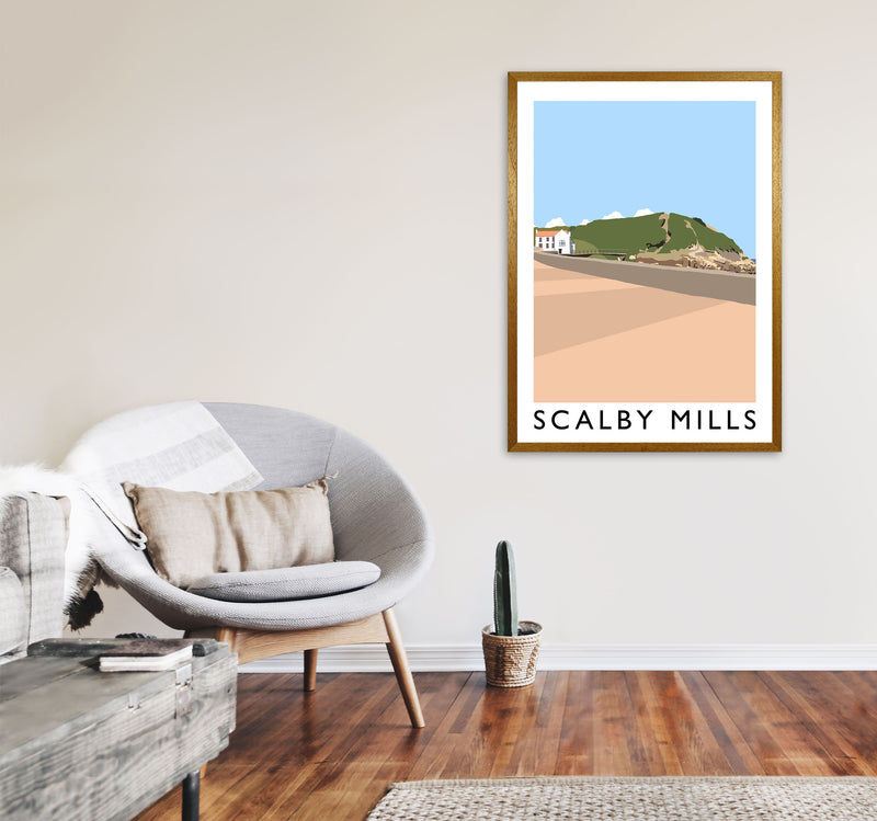 Scalby Mills Art Print by Richard O'Neill A1 Print Only