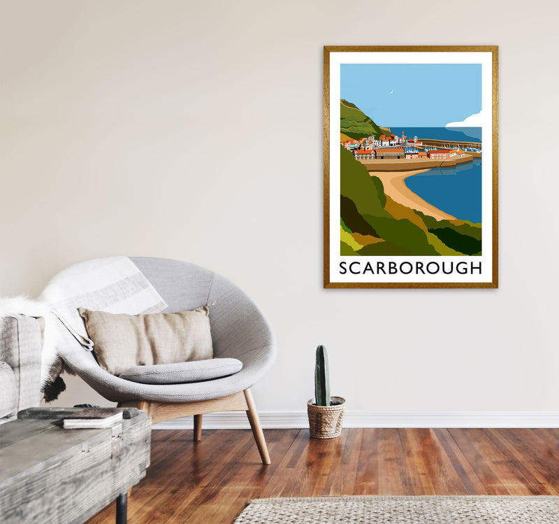 Scarborough Framed Digital Art Print by Richard O'Neill A1 Print Only