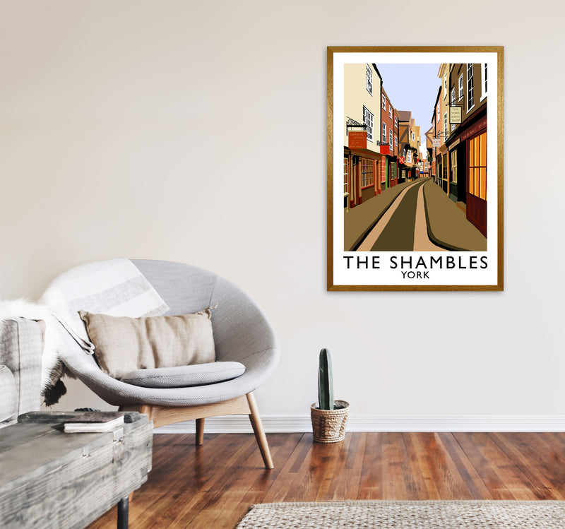 The Shambles York Framed Digital Art Print by Richard O'Neill A1 Print Only