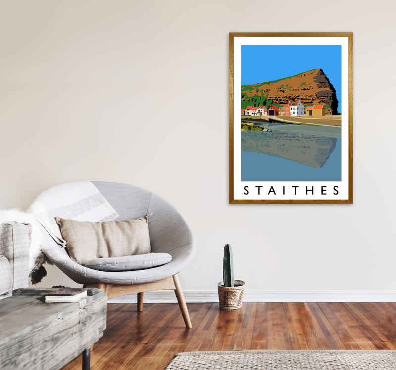 Staithes Art Print by Richard O'Neill A1 Print Only