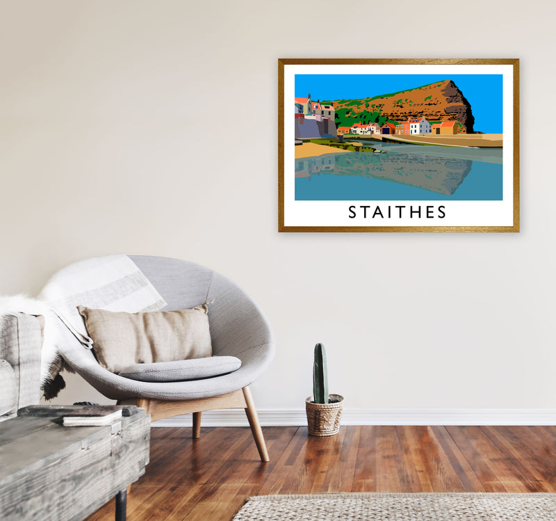 Staithes Art Print by Richard O'Neill A1 Print Only