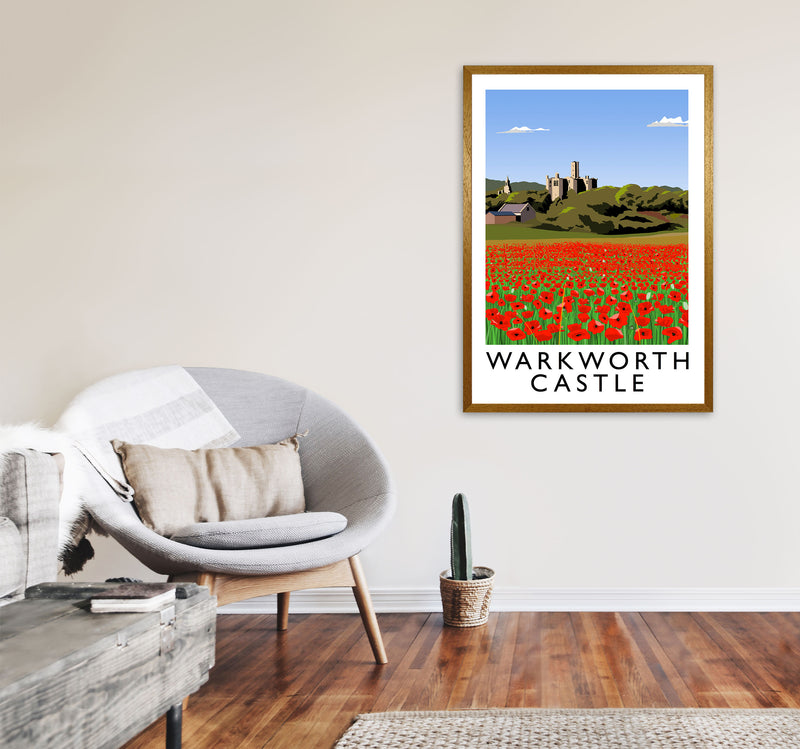 Warkworth Castle Art Print by Richard O'Neill A1 Print Only