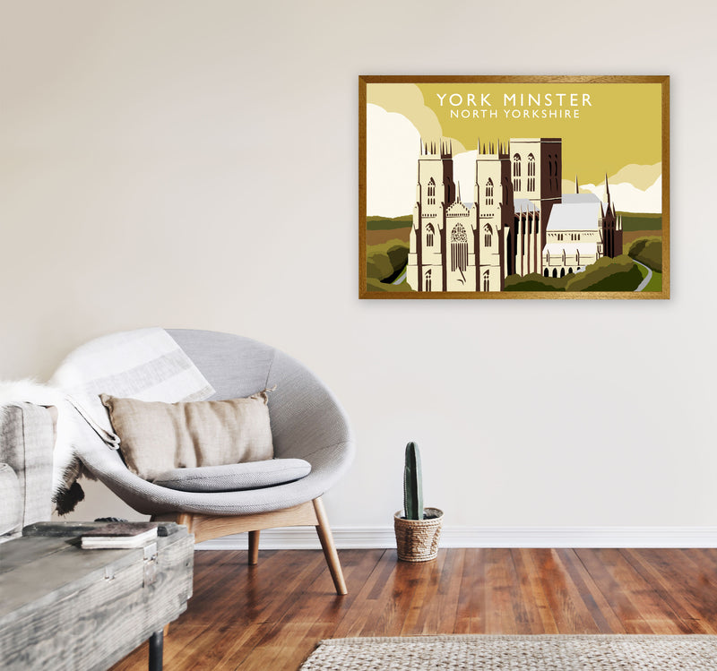 York Minster by Richard O'Neill Yorkshire Art Print, Vintage Travel Poster A1 Print Only