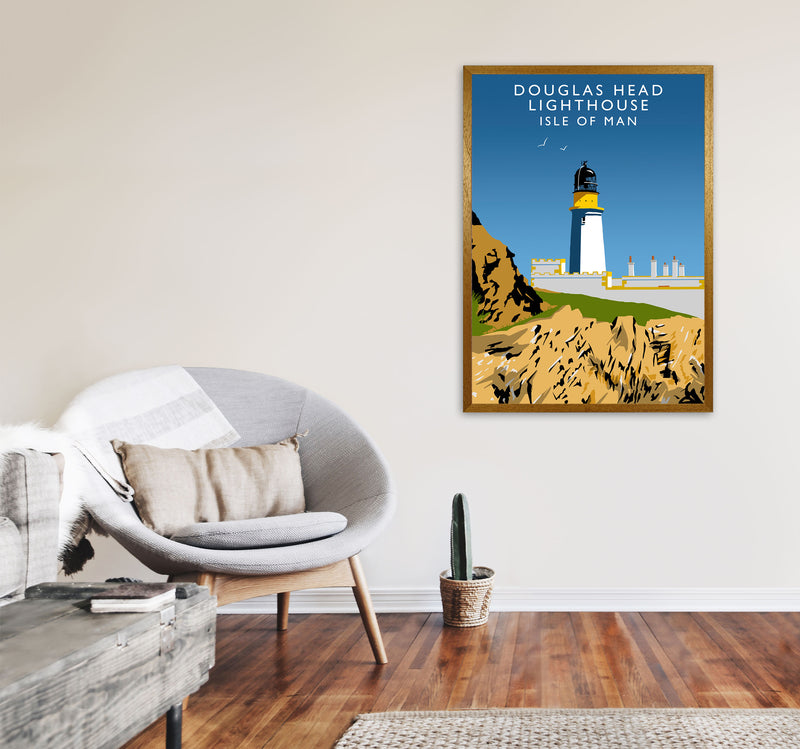 Douglas Head Lighthouse Isle of Man Framed Art Print by Richard O'Neill A1 Print Only