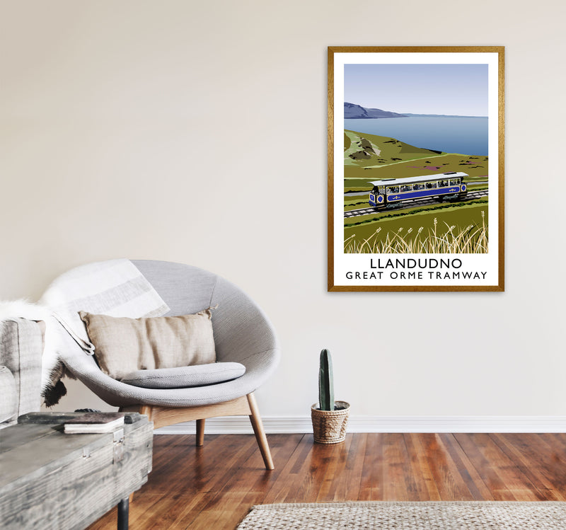 Llando Great Orme Tramway Art Print by Richard O'Neill A1 Print Only