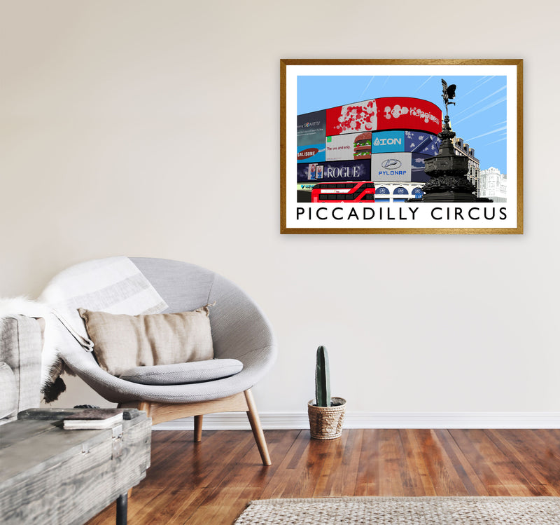 Piccadilly Circus London Art Print by Richard O'Neill A1 Print Only