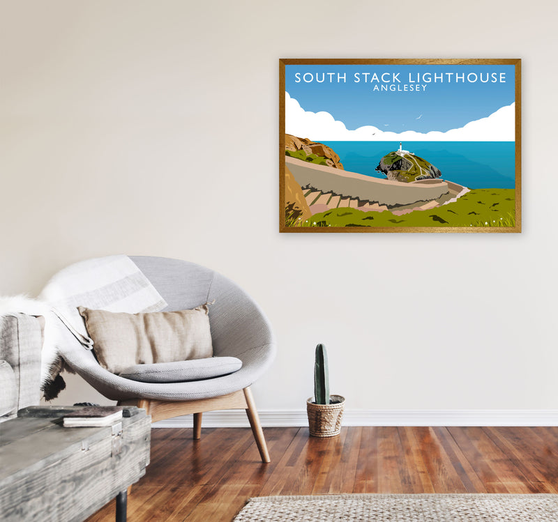 South Stack Lighthouse Anglesey Art Print by Richard O'Neill A1 Print Only