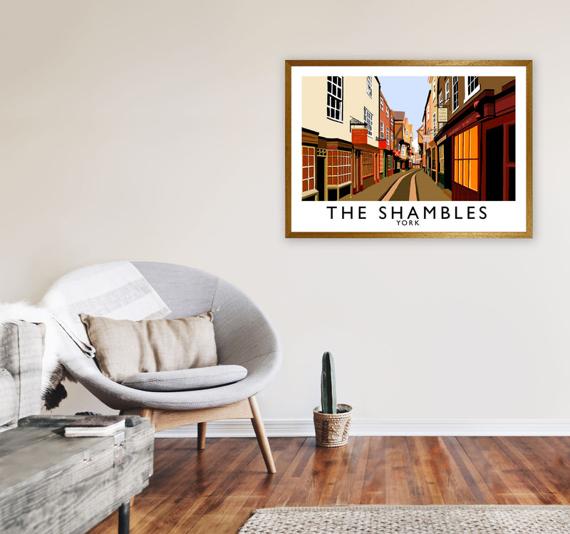 The Shambles by Richard O'Neill Yorkshire Art Print, Vintage Travel Poster A1 Print Only