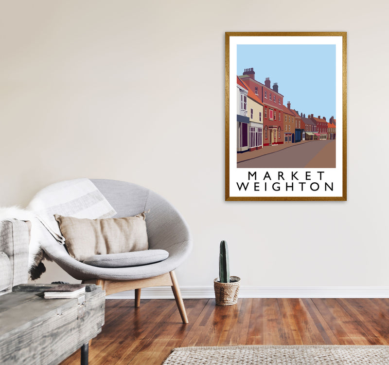Market Weighton by Richard O'Neill Yorkshire Art Print, Vintage Travel Poster A1 Print Only