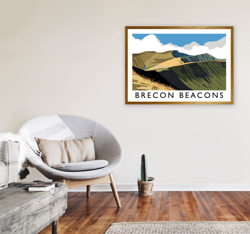 Brecon Beacons Framed Digital Art Print by Richard O'Neill A1 Print Only
