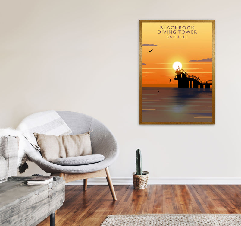 Blackrock Diving Tower (Sunset) (Portrait) by Richard O'Neill A1 Print Only