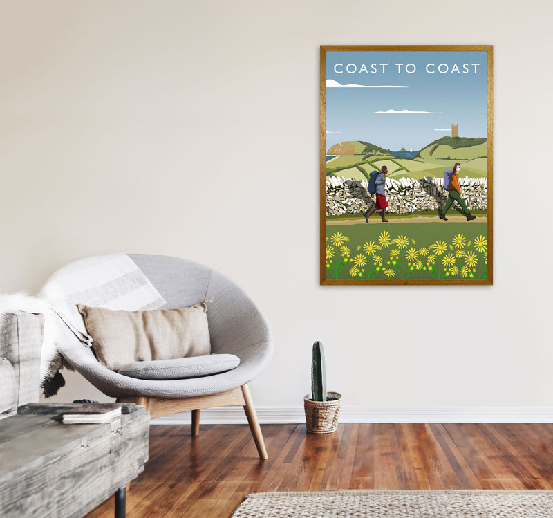 Coast To Coast (Portrait) by Richard O'Neill Yorkshire Art Print, Travel Poster A1 Print Only