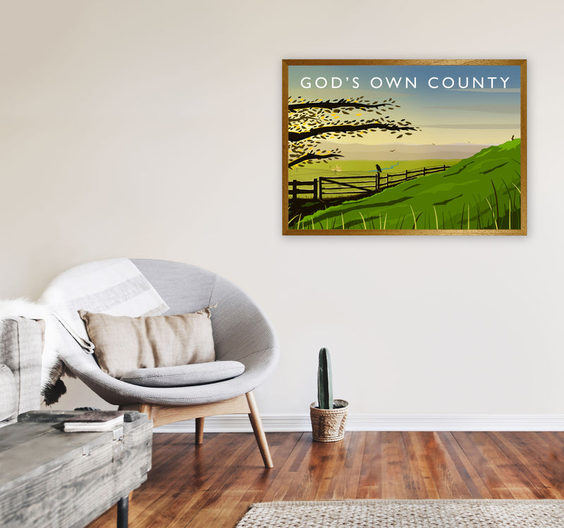 Gods Own County (Landscape) Yorkshire Art Print Poster by Richard O'Neill A1 Print Only