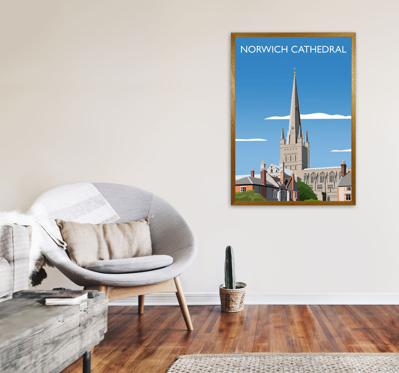 Norwich Cathedral Art Print by Richard O'Neill A1 Print Only